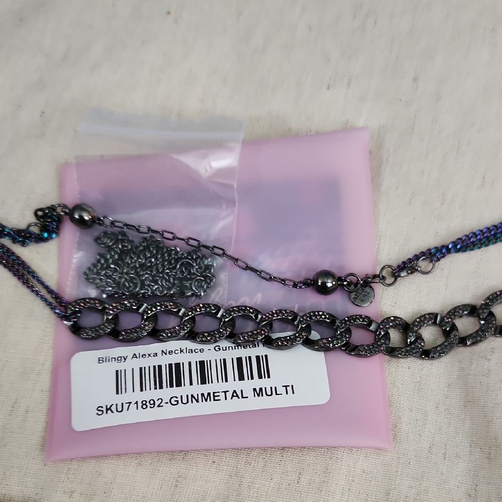 Elegant Gunmetal Chain Necklace